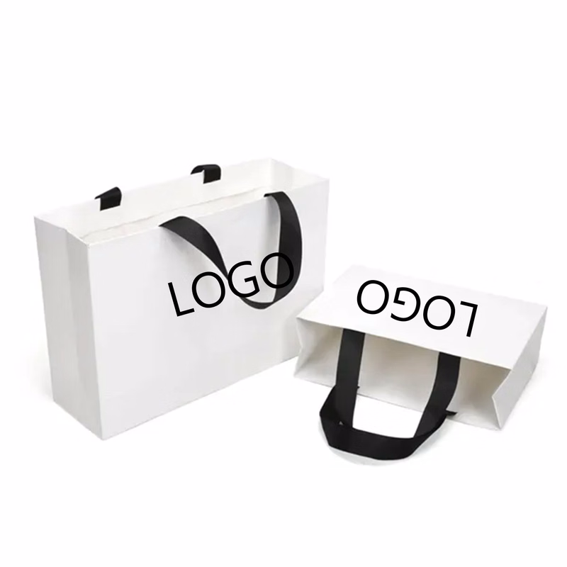 Eco-friendly Foldable White Paper Gift Bag