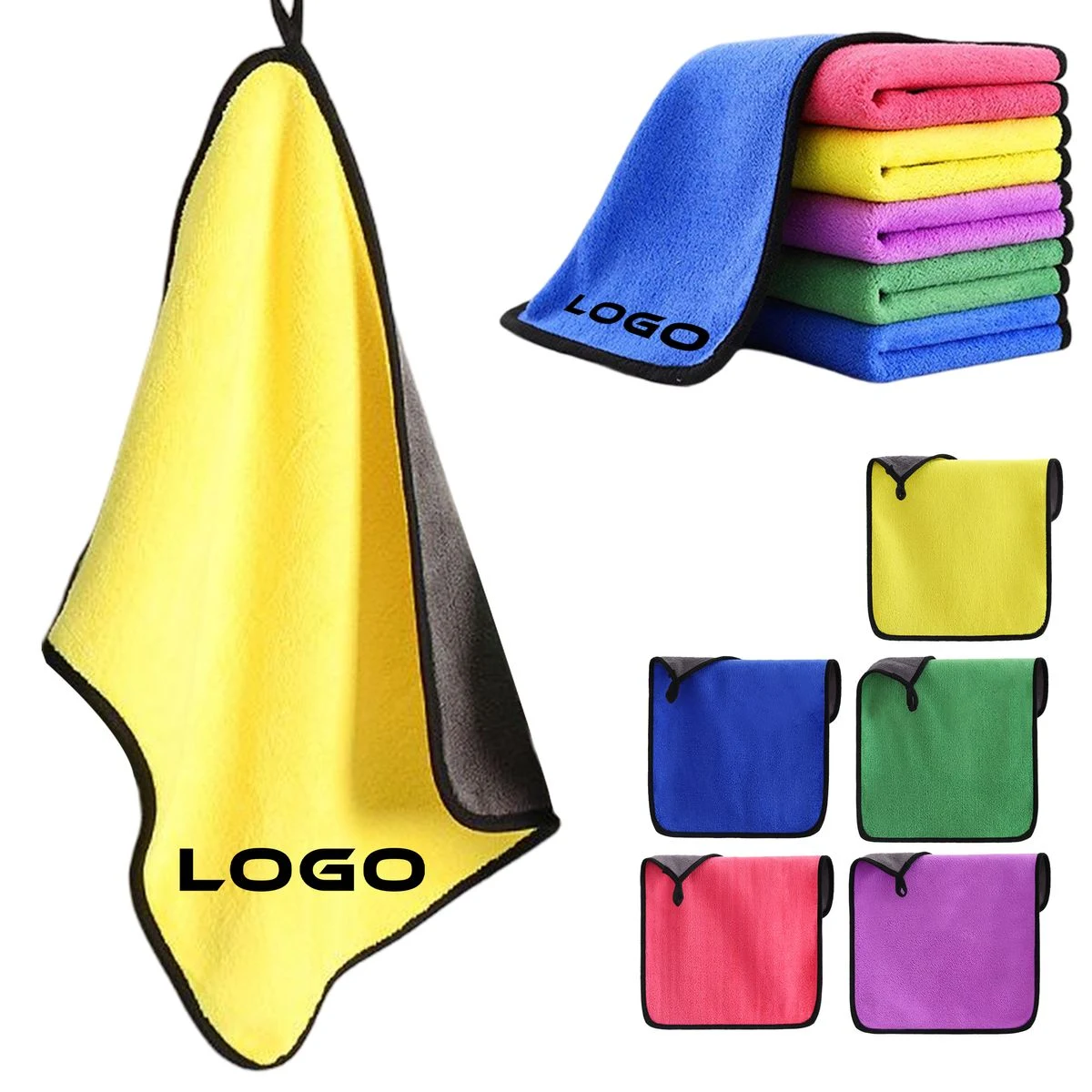 9.8"X9.8" Coral Fleece Thickened Car Cleaning Pad 1