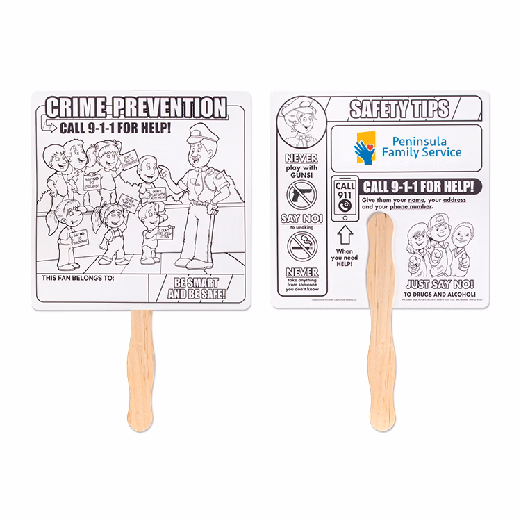 Crime Prevention Hand Fan