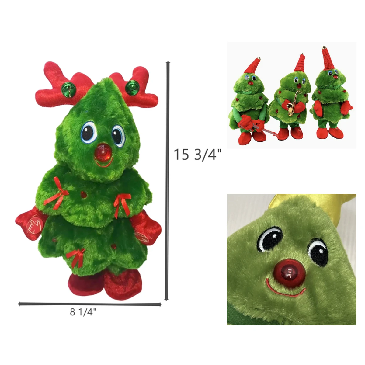 Interactive Singing and Dancing Christmas Tree Plush Dolls 1