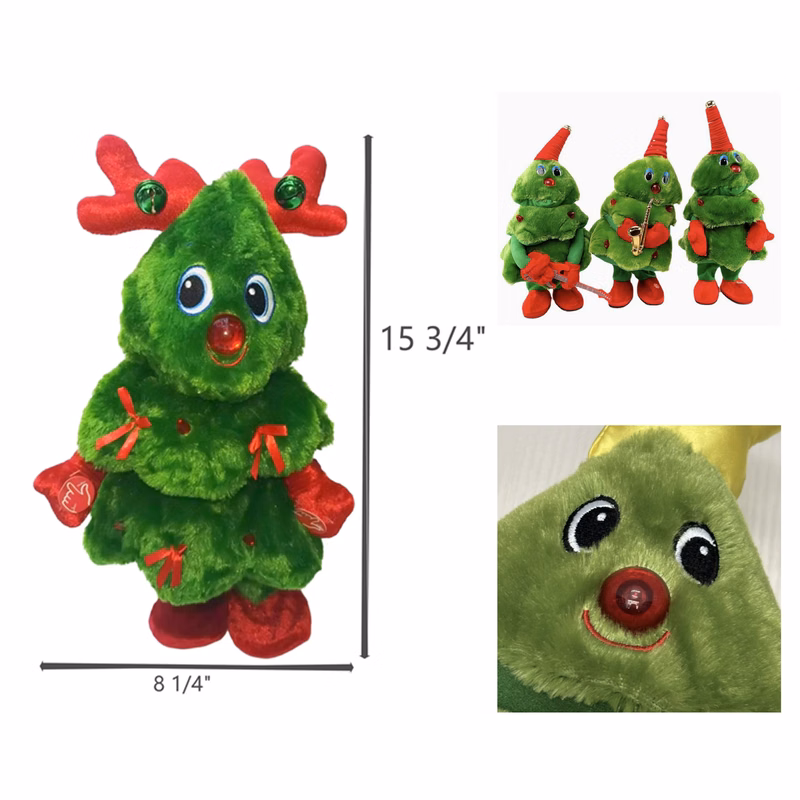 Interactive Singing and Dancing Christmas Tree Plush Dolls