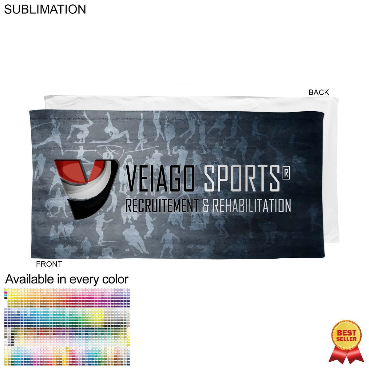 Plush and Soft Velour Terry Cotton Blend Shower Towel, 24x48, Sublimated Graphics Edge to Edge 1