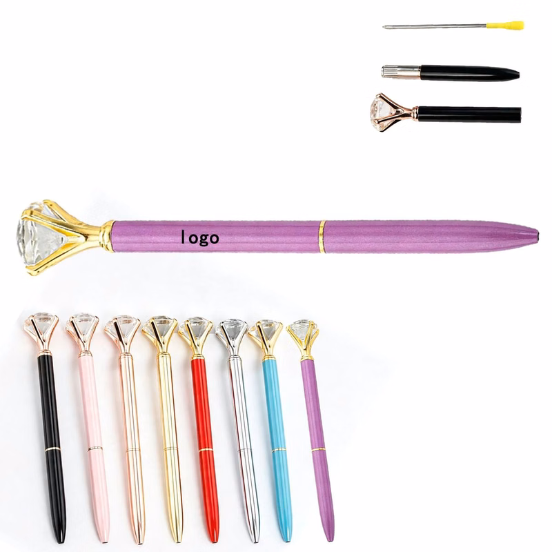 Metal Diamond Top Ballpoint Pen Custom Logo