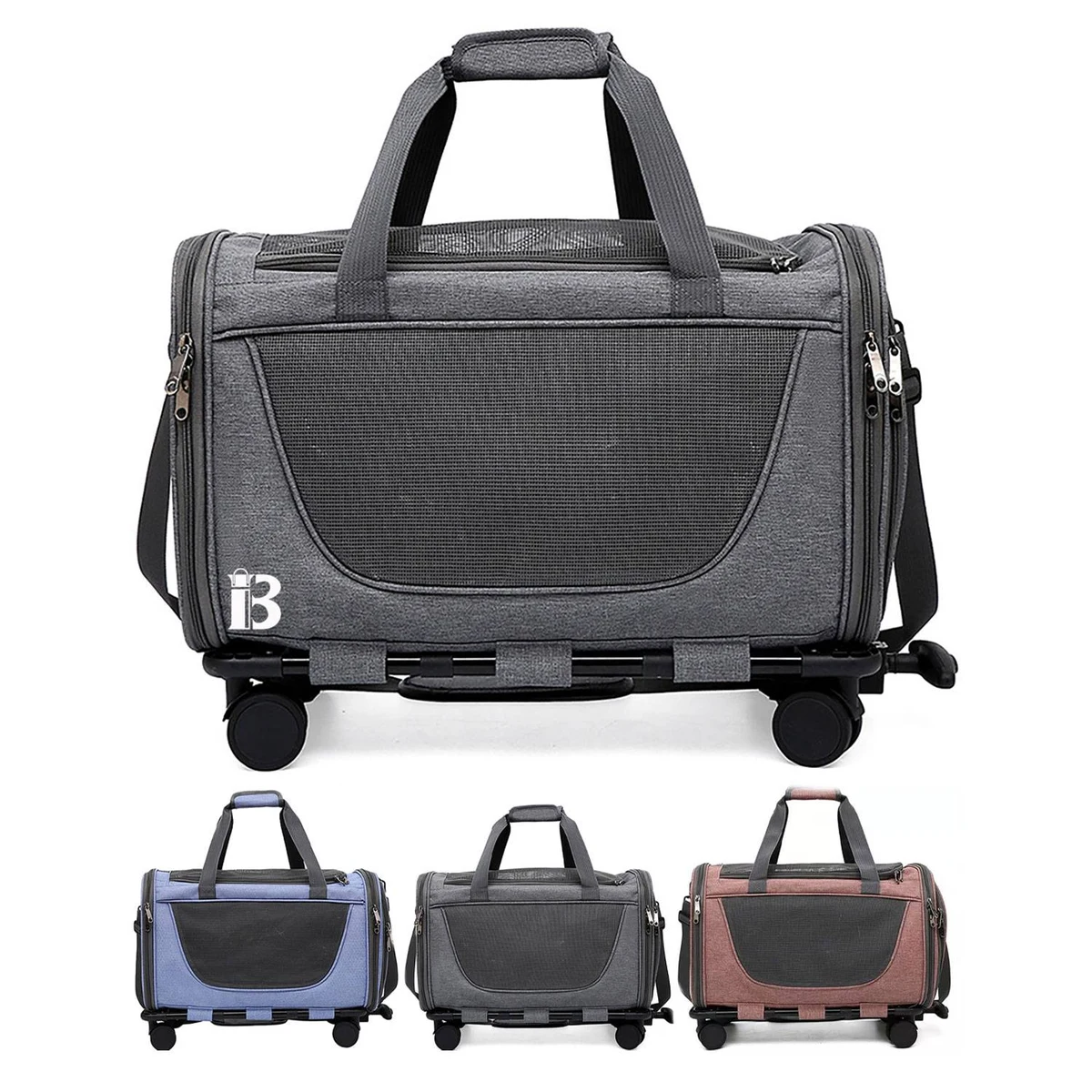 Oxford Pet Trolley Case Mesh Bag 1