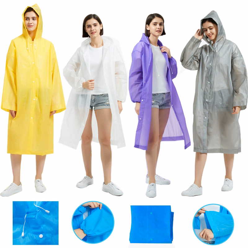 Reusable Portable EVA Raincoat