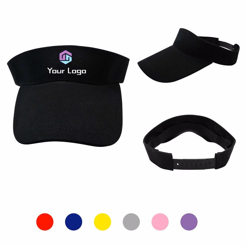 4" Brim Cotton Visor Cap