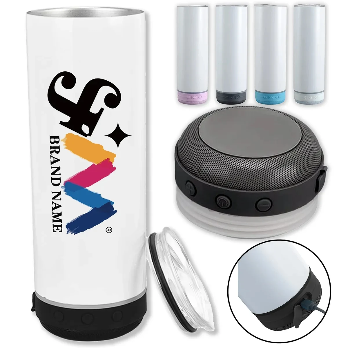 20oz Vacuum Insulated Tumbler Cup With Wireless Speaker 1