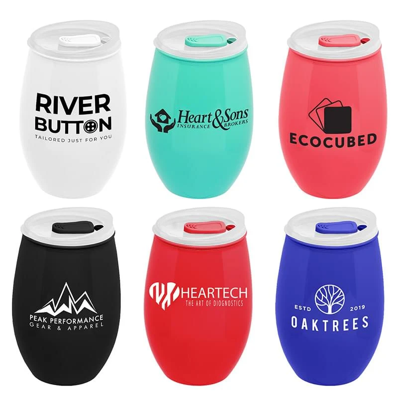 16 oz Tritan Stemless Wine Cup with Lid 1