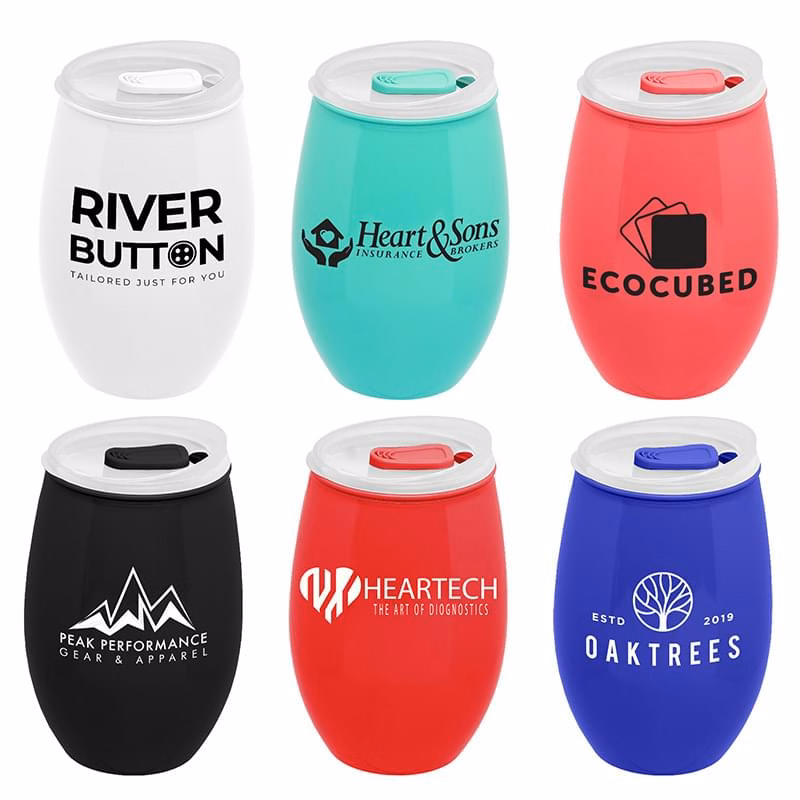 16 oz Tritan Stemless Wine Cup with Lid