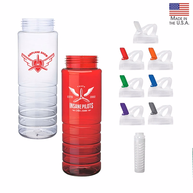 Malibu 26 oz. PET Bottle with Flip Spout & Infuser