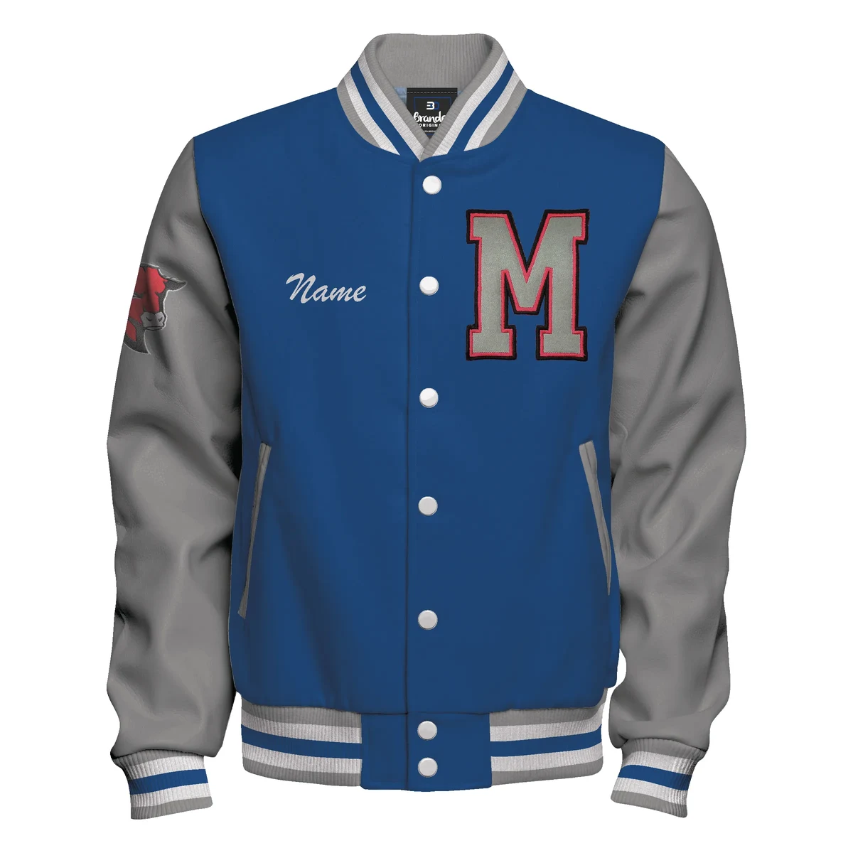 Leather & Wool Varsity Letterman Jacket 1