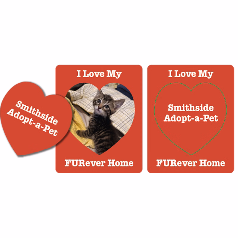 Magnet - Heart Shape Picture Frame (3x3.75) - 30 mil.