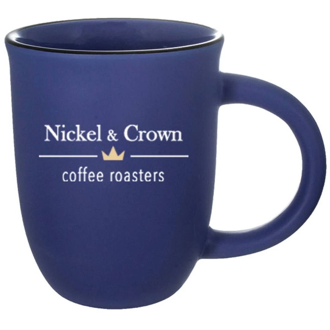 14 oz Salem II - Ocean Blue Matte Satin Custom Mug 1
