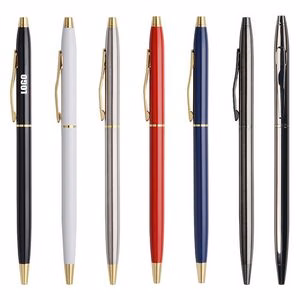Slim Twisted Action Metal Pen