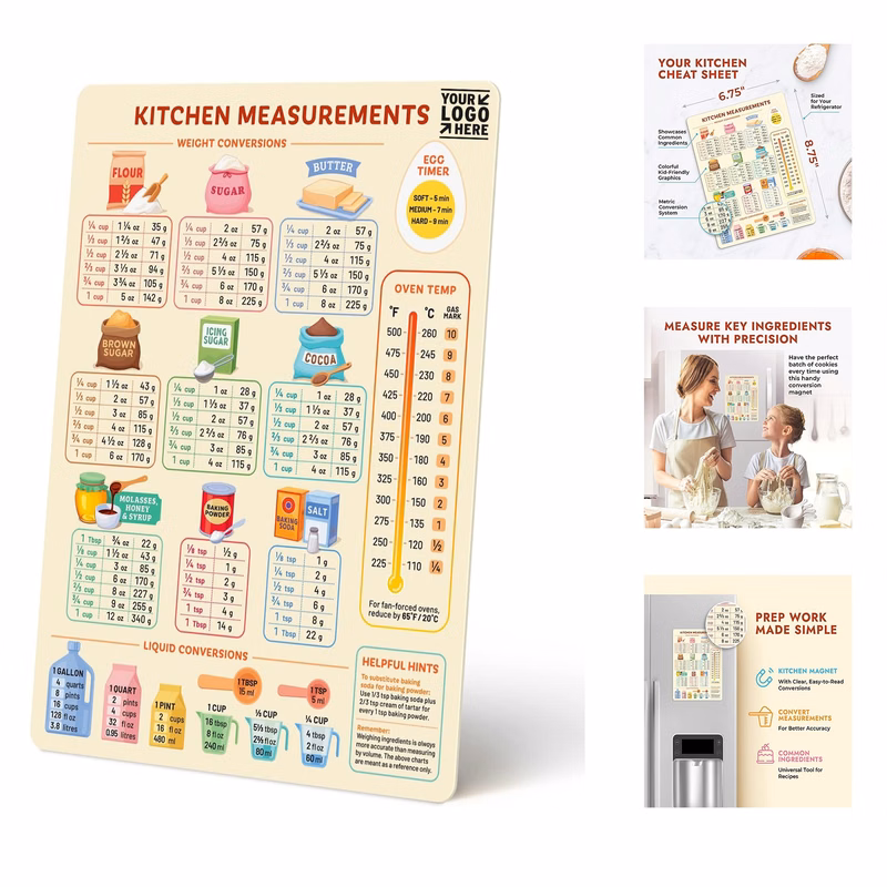 Cute Vintage Kitchen Accessories Useful Gadget Easier Cooking Kitchen Baking Conversion Chart