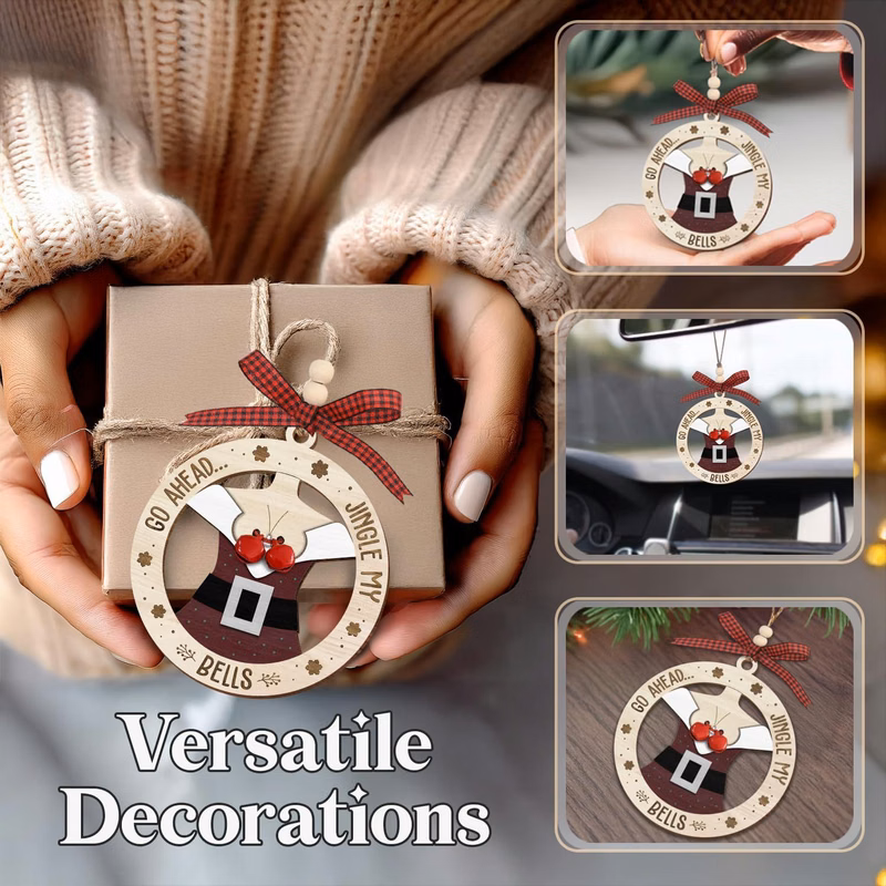 Rustic Playful Wooden Christmas Ornaments