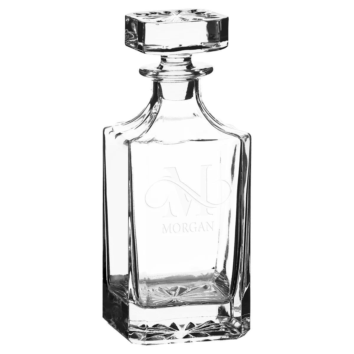 Polar Camel Clear 750 M L Square Glass Decanter in Black Gift Box with Printed Paper Sleeve 1