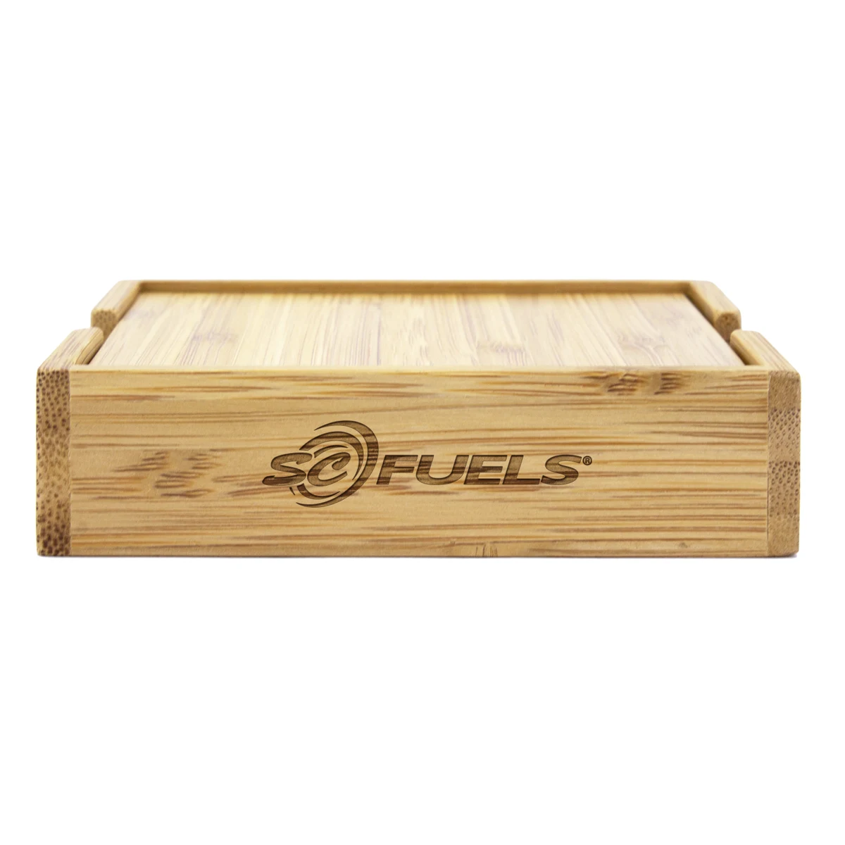4-Piece Bamboo Coaster Set with Case 1