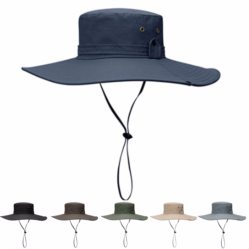 Custom Wide Brim Boonie Hat Waterproof Breathable Bucket Hat