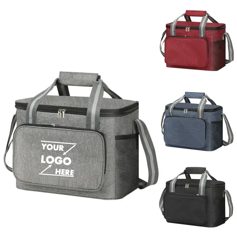 Reusable Large Insulated Lunch Bag With Shoulder Strap 1