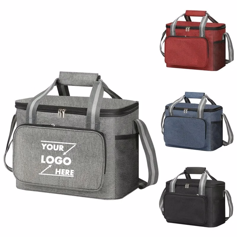 Reusable Large Insulated Lunch Bag With Shoulder Strap
