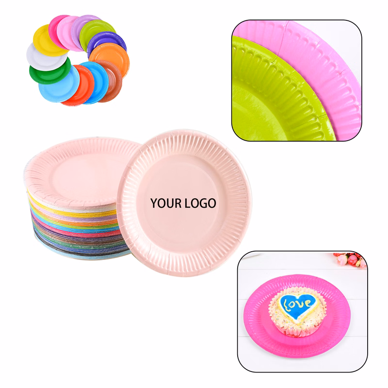MOQ:1000pcs Personalized Party Plates
