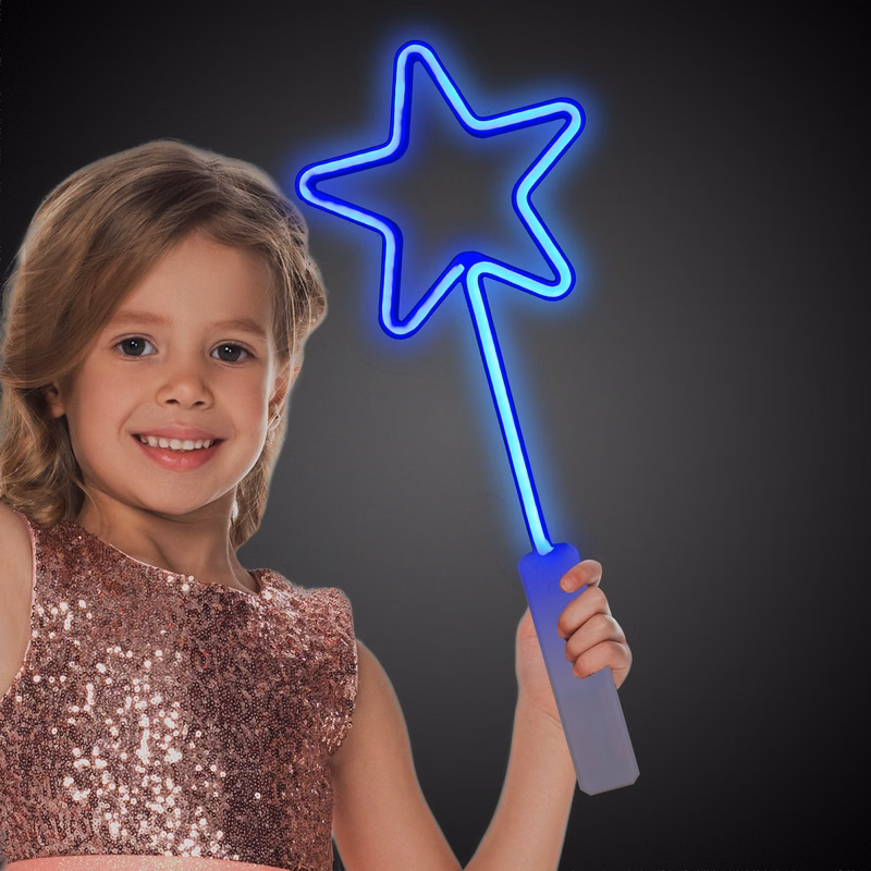 Blue Star Neon Wand