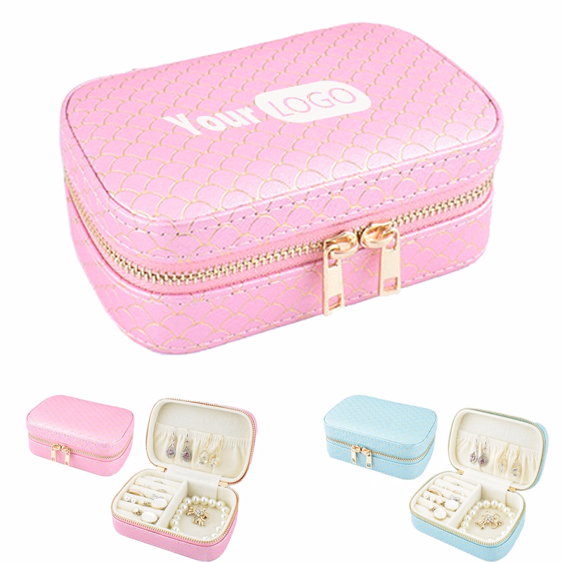 Embossed Mini Jewelry Box with Gold Detailing