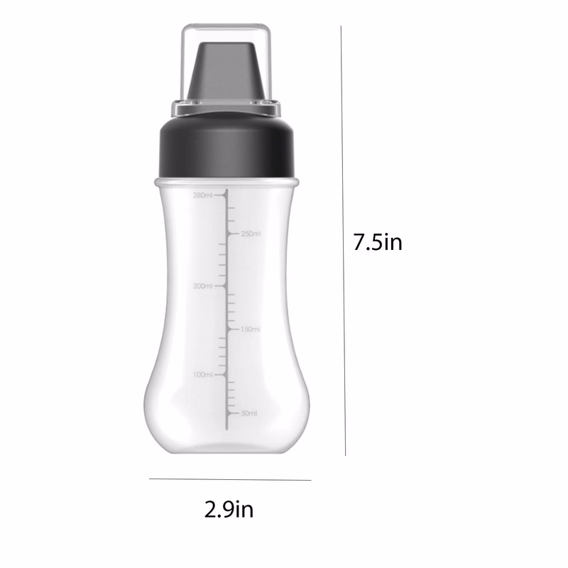 Plastic 5-Hole Squeeze Sauce Bottle with Dust Cap