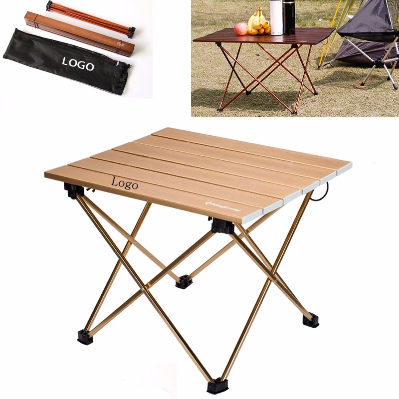 Folding Camping Aluminum Table with Carry Bag