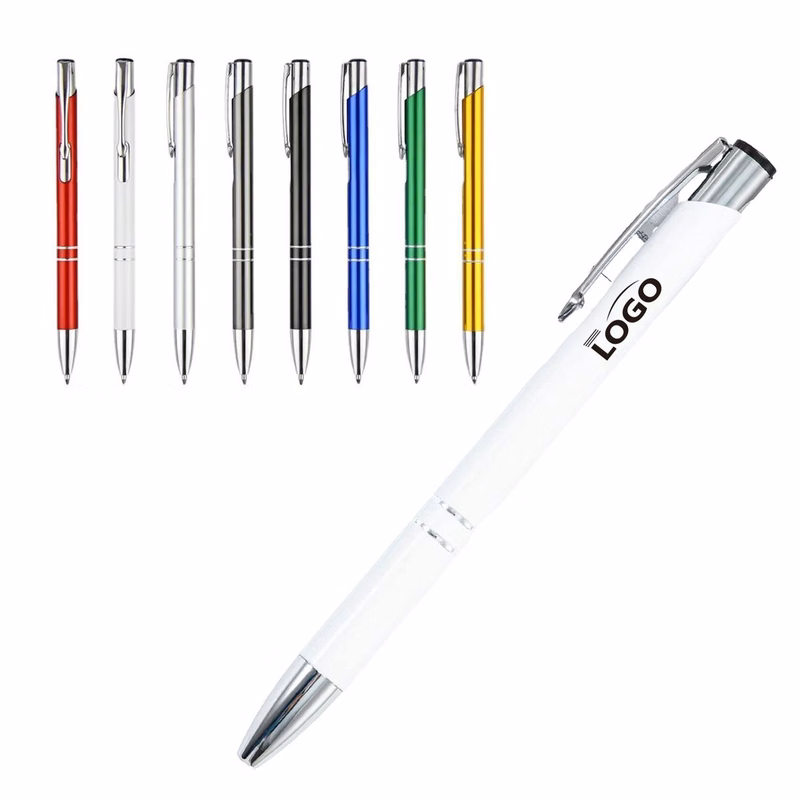 Slant-Tip Aluminum Ballpoint Pen MOQ 500
