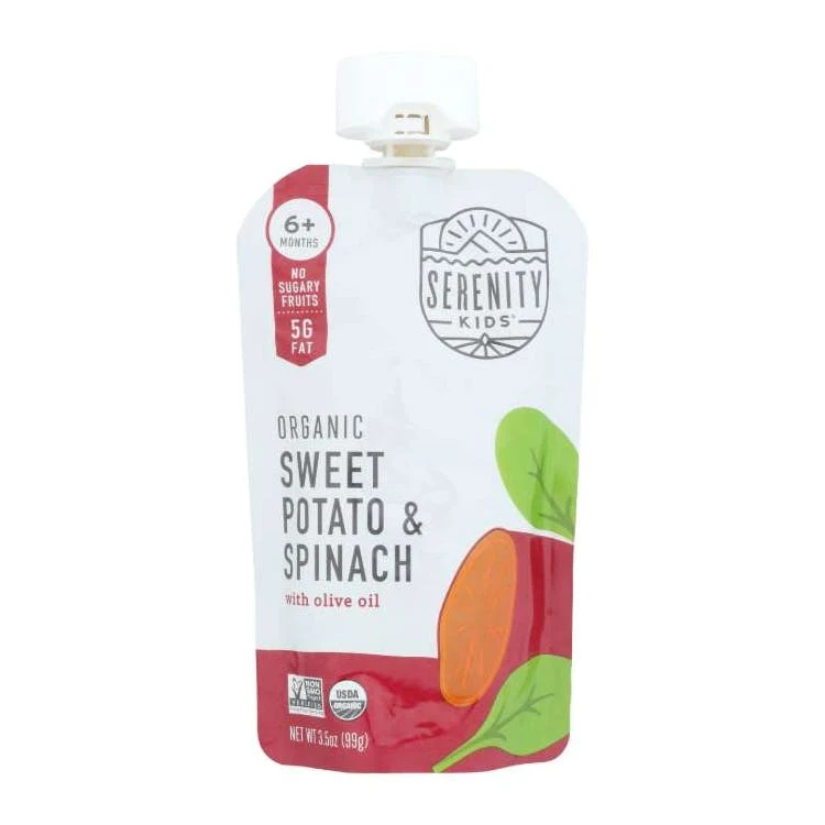 Serenity Kids Baby Food 6pk - Sweet Potato Spinach 1