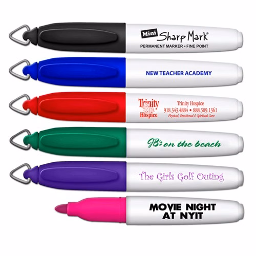 Mini Sharp Mark Permanent Marker with Key Ring Cap