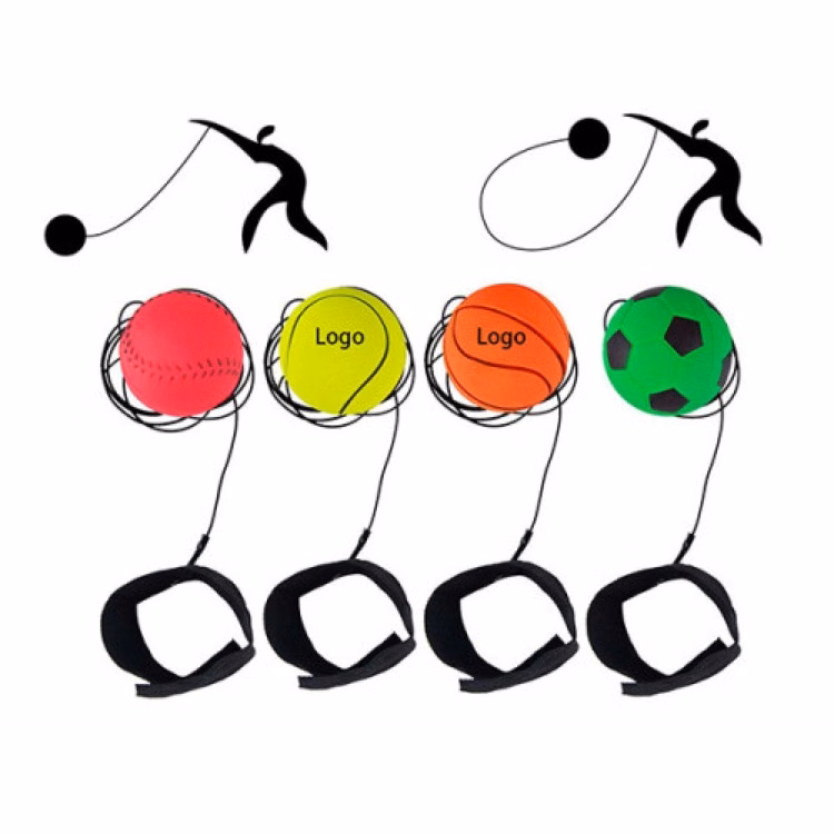 2.5" D Rebound Ball Stress Reliever W/ Wristband