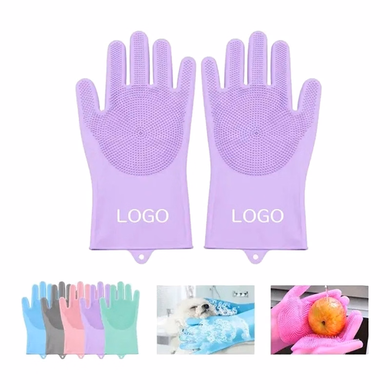 Customizable Multi-Functional Silicone Scrubbing Gloves