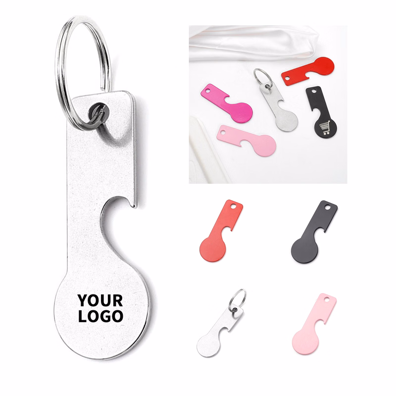 Full Color Metal Key Ring Bottle Opener 2.6" Length X 1" Width