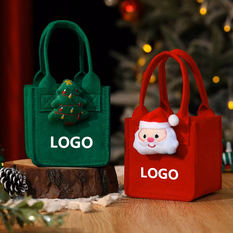 Adorable Christmas-themed Felt Bags