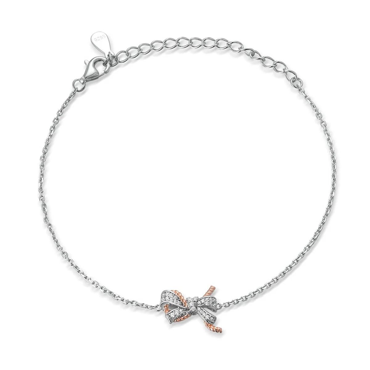 Silver Fashion bow bracelet 1