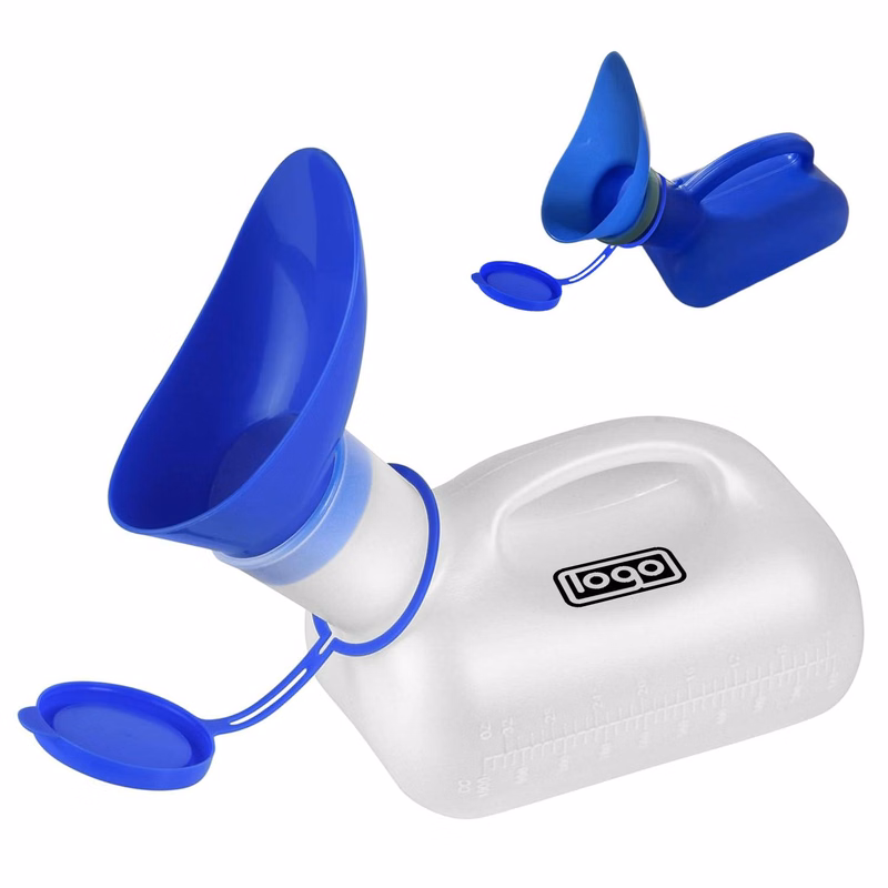 34 Oz Portable Unisex Pee Funnel Pot w/ lid