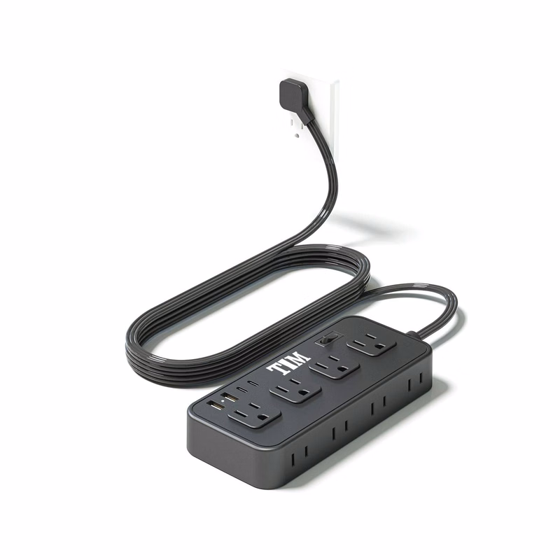 12 in 1 Surge Protector Flat Power Strip 5ft Extension Plug