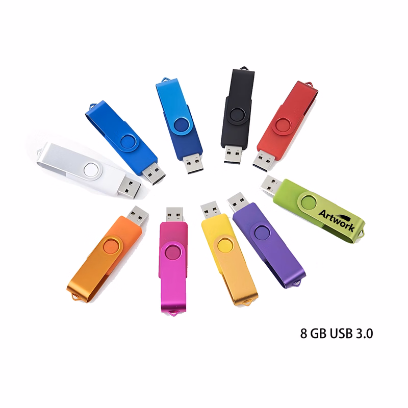 8GB Swivel USB 3.0 Flash Drive