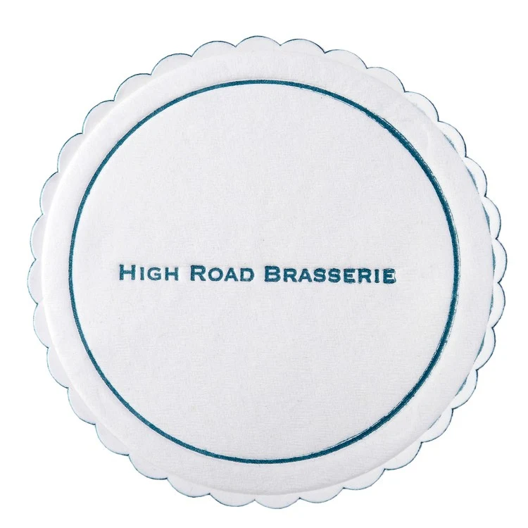 Soft Embossed 7-Ply 5.5" Round Tissue Coaster 1