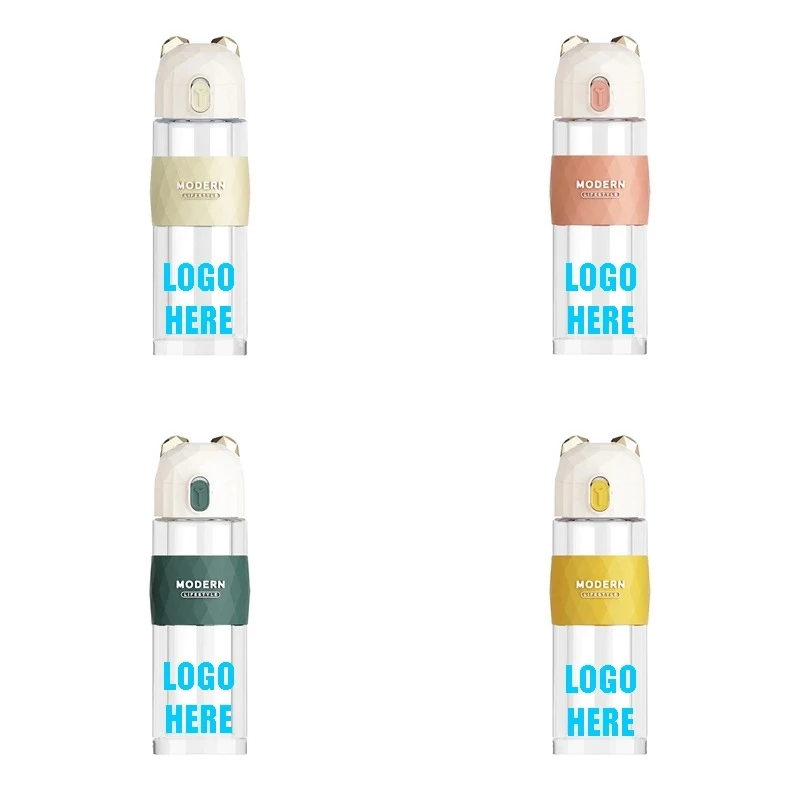 Custom 8 oz High-strength Borosilicate Glass Water Bottle 1