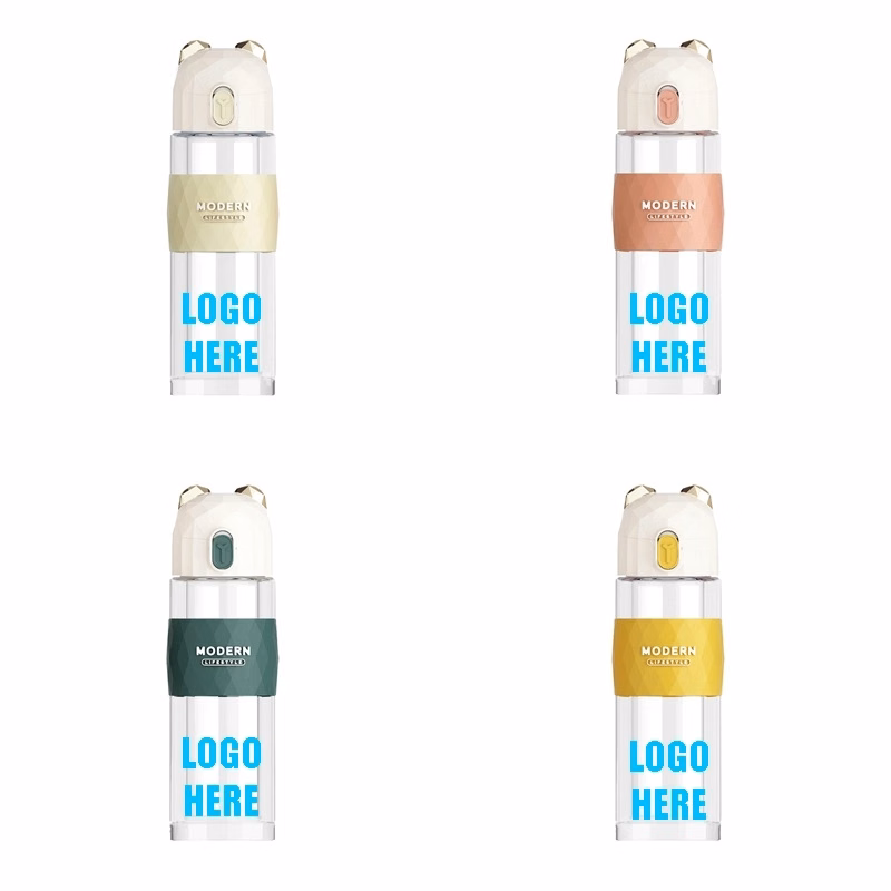 Custom 8 oz High-strength Borosilicate Glass Water Bottle