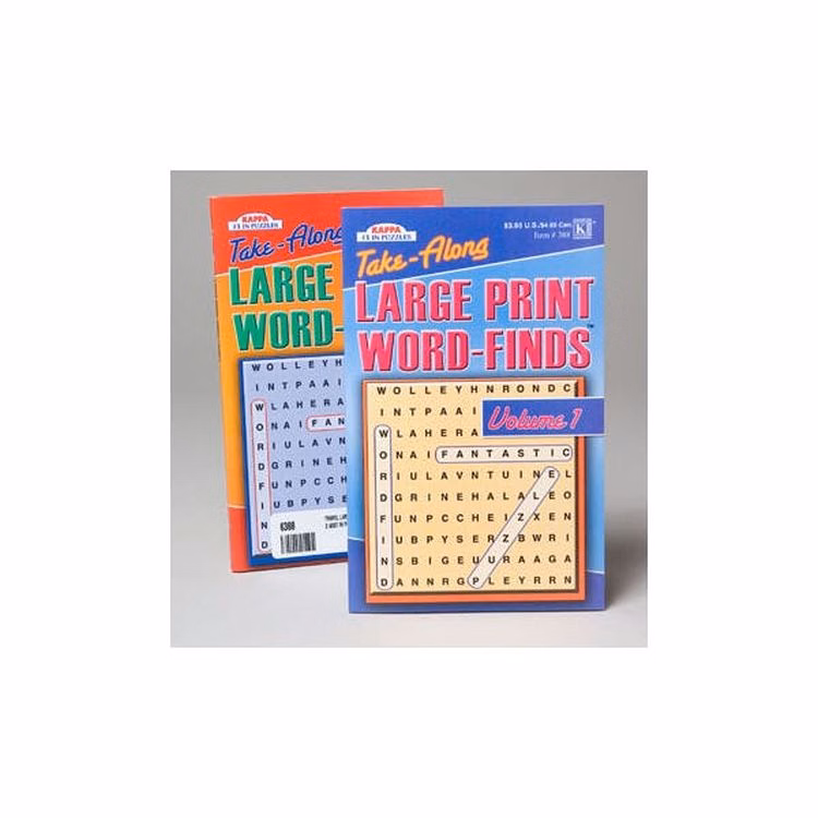 Word Search Books - Large Print Travel Size Two Titles