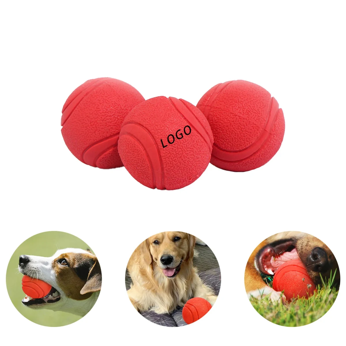 Pet Stretchy Solid Ball With Logo For Pet, Travel 1