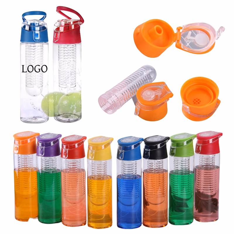 Plastic Fruit Tea Water Bottle with Carrying Handle