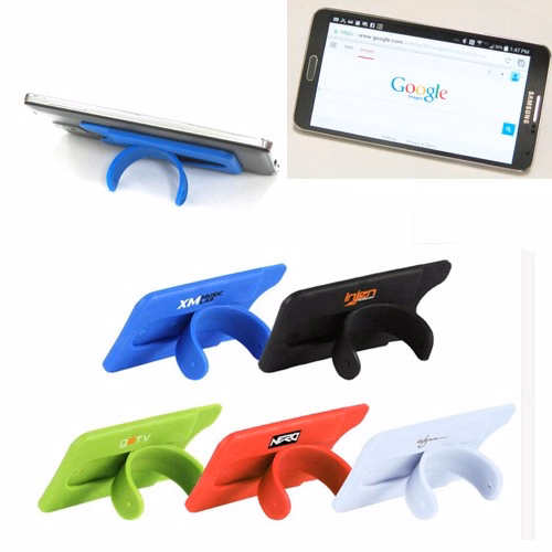 Silicon Cellphone Business Card Holder w/ Stand