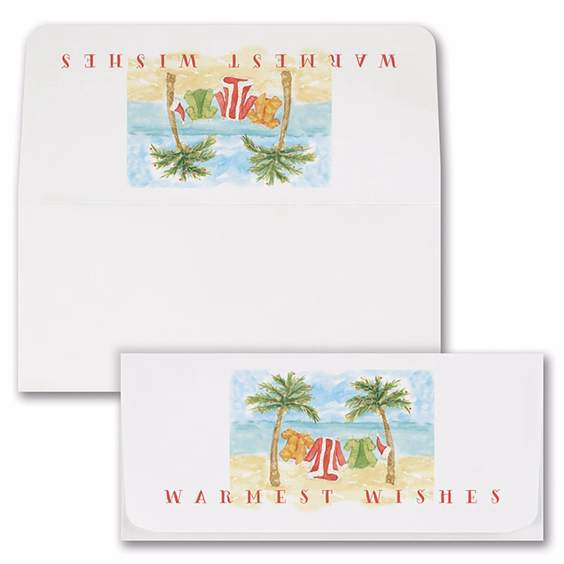 Warmest Wishes Currency Envelope (Palm Beach & Beach)