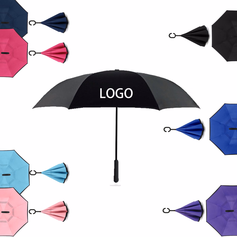 C-type Vehicle Dual-person Reverse Umbrella Gift Ad